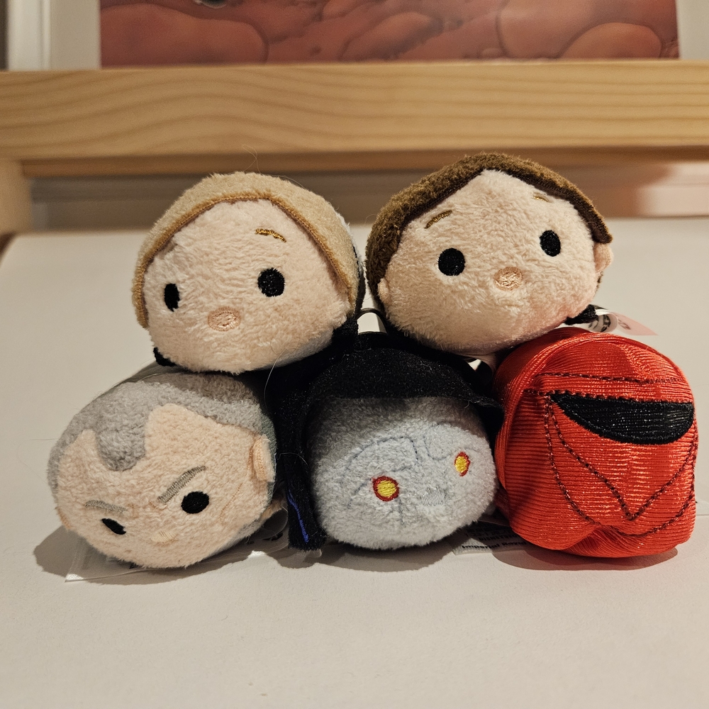 Star Wars Plush Toy Collection in Red, Black, and Brown